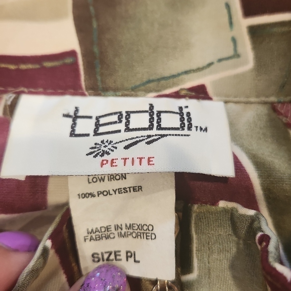 90s Bomber jacket abstract By Teddi - Picture 9 of 10